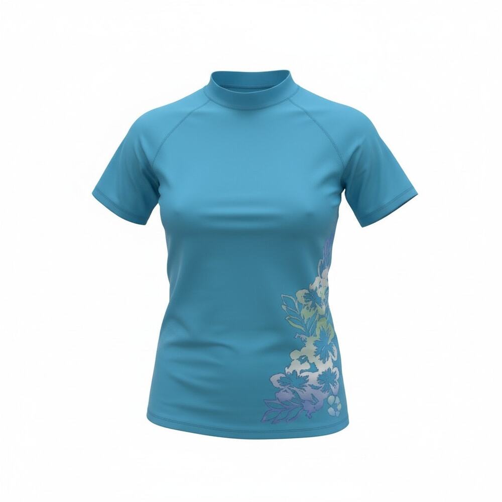 Kanu Women's Small Blue Short Sleeve Rash Guard